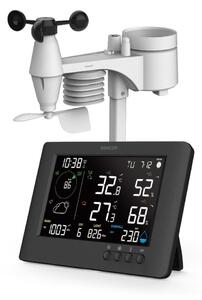 Sencor Sencor - Profesjonalna stacja pogodowa z wyświetlaczem LCD i budzikiem 5V/1xCR2032 + 3xAA Wi-Fi FT1204
