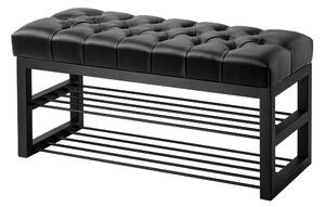 Ławka Pikowana do przedpokoju Industrialna SHELF SKIN - LOFT