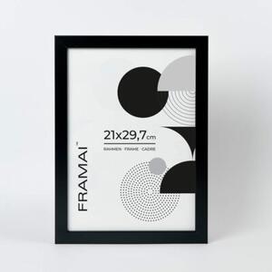 Czarna ramka na zdjęcia w rozmiarze 21x29,7 cm FRAMAI®