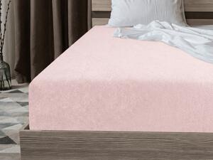 Prześcieradło frotte EXCLUSIVE jasnoróżowe 90 x 200 cm