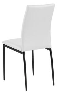 Krzesło Demina white PU tapicerowane