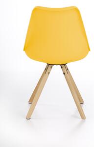 Halmar Krzesło K201 Kuchnia/Jadalnia/Salon/Biuro/Pracownia Klasyczny/Minimalistyczny/Skandynawski Żółty