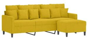 Sofa 3-osobowa z podnÃ³Å¼kiem, Å¼Ã³Åta, 180 cm, aksamit