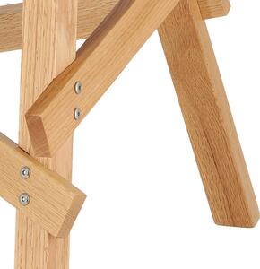 Krzesło Rail szare/ dębowe drewniane