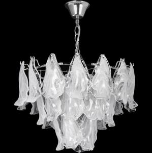 Venti Żyrandol na łańcuchu 4xE27/60W/230V śr. 40 cm chrom błyszczący/biały VE0557