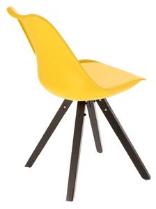 Krzesło Norden Star Square black PP żółty