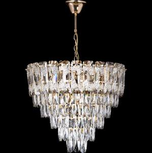 Venti LED Żyrandol na łańcuchu 9xE27/60W/230V + 6xLED/6W śr. 50 cm złoty VE0543