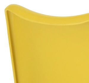 Krzesło Norden Star Square black PP żółty