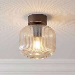 Lampa sufitowa Salvia TK Lighting, możliwość ściemniania, brązowy / rdzawy, salon / jadalnia, szkło