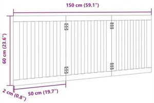 Składana bramka dla psa, 3 panele, czarna, 150 cm