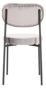 Krzesło Camile Velvet szare tapicerowane