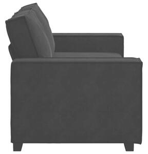 Sofa 2-osobowa, czarna, 180x78x84 cm, tapicerowana aksamitem