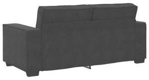 Sofa 2-osobowa, czarna, 180x78x84 cm, tapicerowana aksamitem