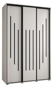 Szafa przesuwna wysoka Davos 8 160, gł. 60 cm biały + biały + czarny