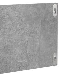 Półki ścienne, 2 szt., szarość betonu, 80x11,5x18 cm, płyta