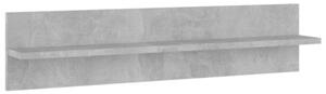 Półki ścienne, 2 szt., szarość betonu, 80x11,5x18 cm, płyta