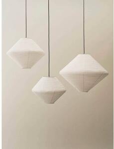 HAY Klosz lampy Diamond, Ø50 cm, biały, papier/bambus Diamond, biały / opal, salon / jadalnia, papier / lunolit / lunopal, skandynawski