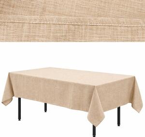 Obrus płócienny beżowy "Boho" 240x160cm na stół bankietowy - imitacja lnu