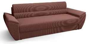 Łososiowa sofa rozkładana z pojemnikiem E9-P06