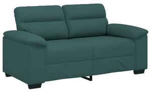 Sofa 2-osobowa ciemnozielona 160x81x84 cm tkanina