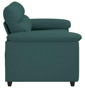 Sofa 2-osobowa ciemnozielona 160x81x84 cm tkanina