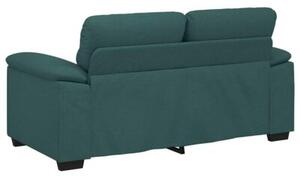 Sofa 2-osobowa ciemnozielona 160x81x84 cm tkanina