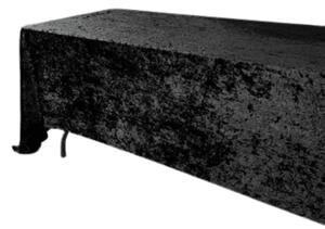 Obrus prostokątny aksamit czarny 280x160cm welurowy