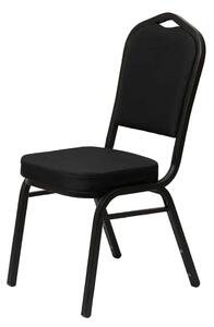Krzesło bankietowe Luxus Dark 25x25x1.2 czarny gładki