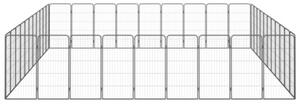 Kojec dla psa, 40 paneli, czarny, 50x100 cm, stal