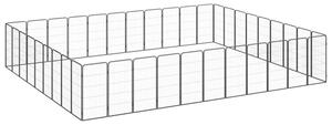 Kojec dla psa, 40 paneli, czarny, 50x100 cm, stal