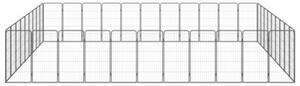 Kojec dla psa, 40 paneli, czarny, 50x100 cm, stal