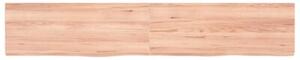 Półka, brązowa, 160x30x(2-4) cm, lakierowane lite drewno dębowe
