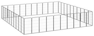 Kojec dla psa, 40 paneli, czarny, 50x100 cm, stal