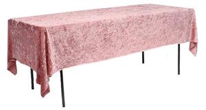 Obrus prostokątny aksamit różowy 280x160cm Velvet