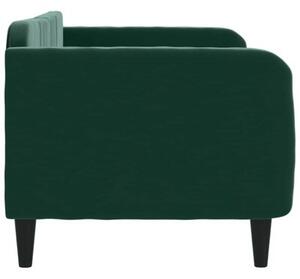 Sofa z funkcją spania, ciemnozielona, 80x200cm, obita aksamitem