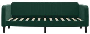 Sofa z funkcją spania, ciemnozielona, 80x200cm, obita aksamitem