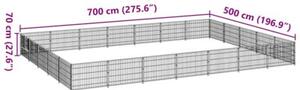 Kojec dla psa, czarny, 35 m², stalowy