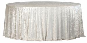 Obrus okrągły aksamit beżowy Fi340cm Velvet