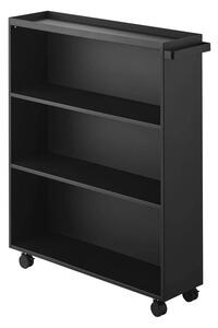 Czarny metalowy regał na kółkach 59x70x16 cm Tower – YAMAZAKI