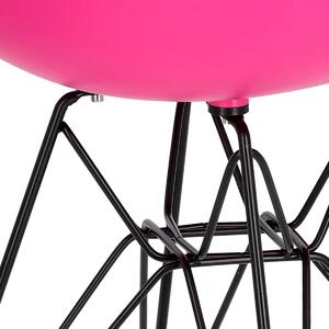 Krzesło P016 PP Black dark pink