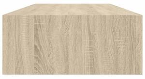 Półka ścienna z szufladą, kolor dębu, 60 x 23,5 x 10 cm, mdf