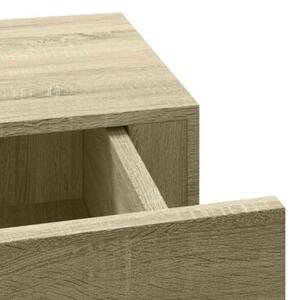 Półki ścienne z szufladą, 2 szt., dąb, 60x23,5x10 cm, mdf