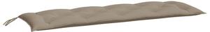 Poduszka na ławkę ogrodową, taupe, 150x50x7 cm, tkanina