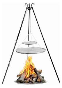 Grill na trójnogu 180 cm COOK KING - 2 ruszty stal nierdzewna 70 cm + 40 cm