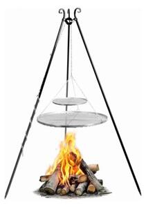 Grill na trójnogu 180 cm COOK KING - 2 ruszty stal nierdzewna 70 cm + 40 cm