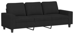 Sofa 3-osobowa z podnÃ³Å¼kiem, czarna, 180 cm, tkaninÄ