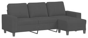 Sofa 3-osobowa z podnÃ³Å¼kiem, czarna, 180 cm, tkaninÄ