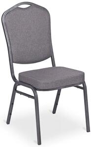 Grafitowe stalowe krzesło bankietowe - Evio 4X