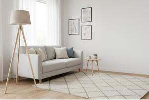Lampa podłogowa trójnóg naturalny Light Home LH Len 1xE27 44cm abażur stożek beżowy L05
