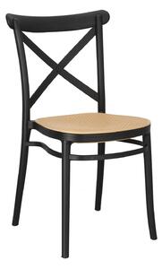 Krzesło Moreno czarne z tworzywa